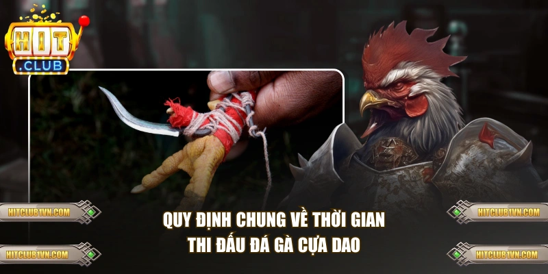 Quy định chung về thời gian thi đấu đá gà cựa dao